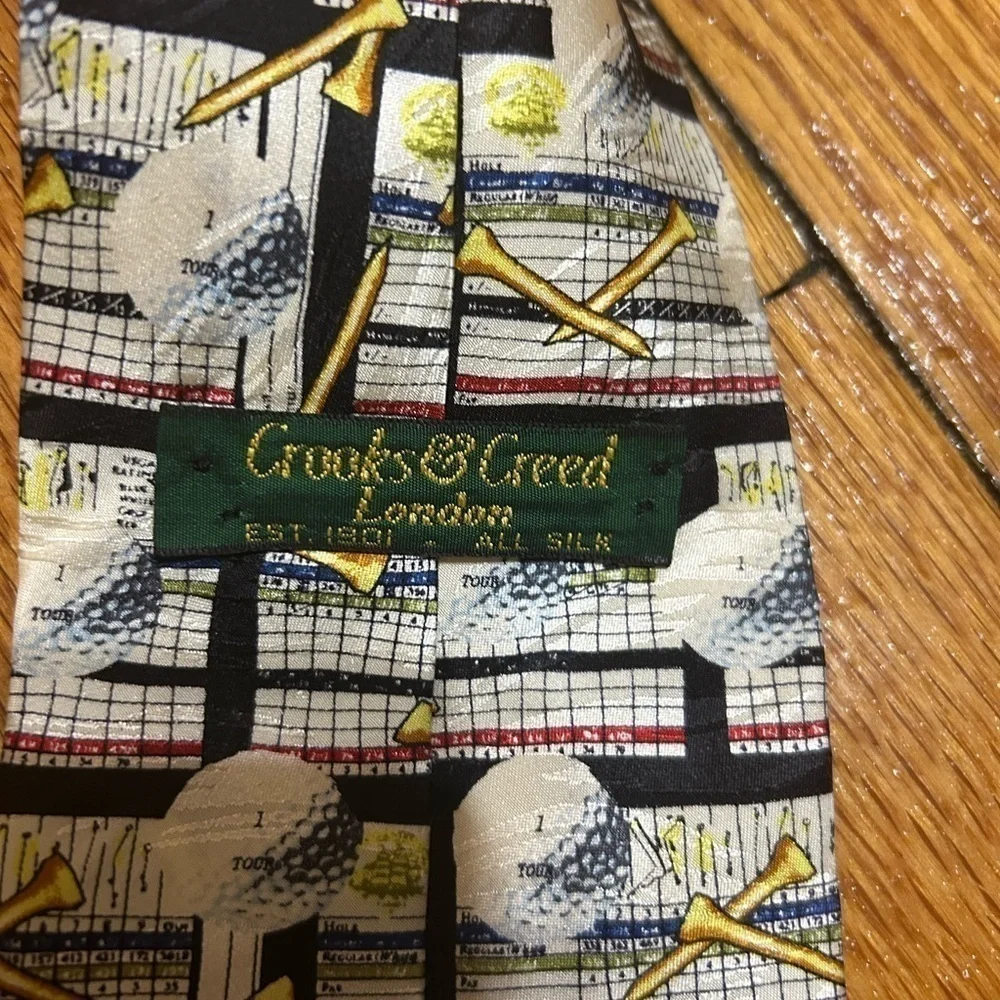 Men's Golf Neckties, Crooks & Creed London Pure Silk